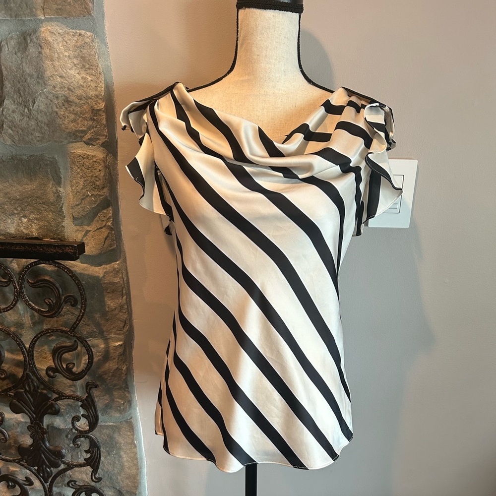Vintage Worthington Sleeveless Striped Blouse